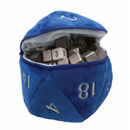 D20 Plush Dice Bag - Blue