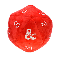 Jumbo D20 Plush - Red and White Dungeons & Dragons