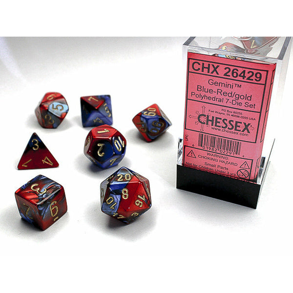 Gemini Blue-Red w/Gold - 7 Die Set (CHX26429)