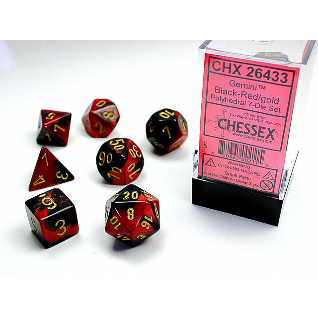 Gemini Black-Red w/Gold - 7 Die Set (CHX26433)