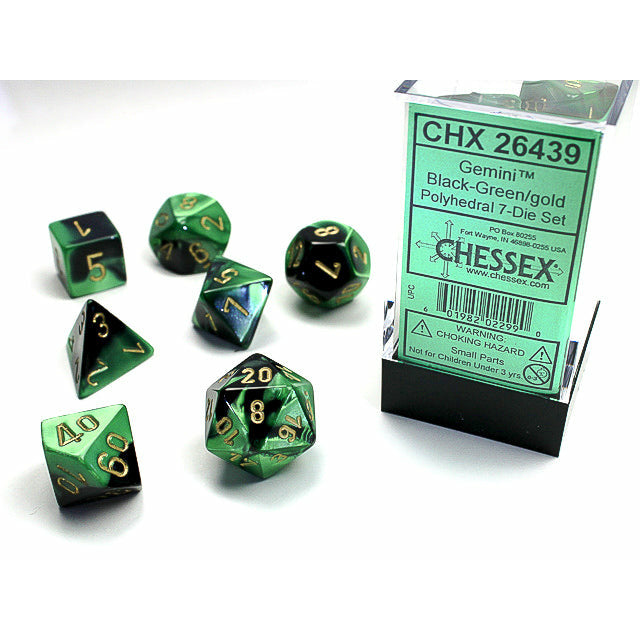 Gemini Black-Green w/Gold - 7 Die Set (CHX26439)