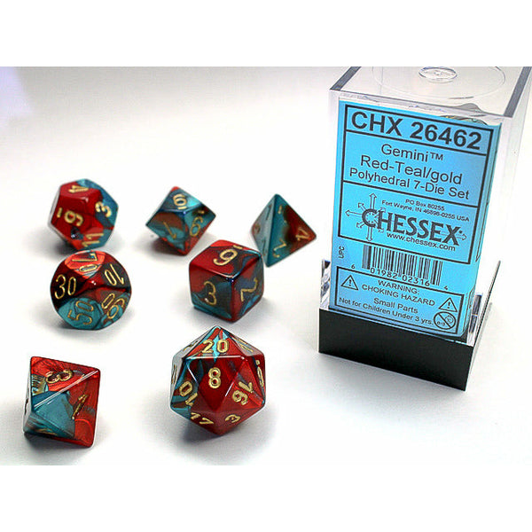 Gemini Red-Teal w/Gold - 7 Die Set (CHX26462)
