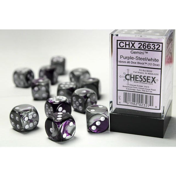Gemini 16mm D6 Purple-Steel/White (12) (CHX26632)