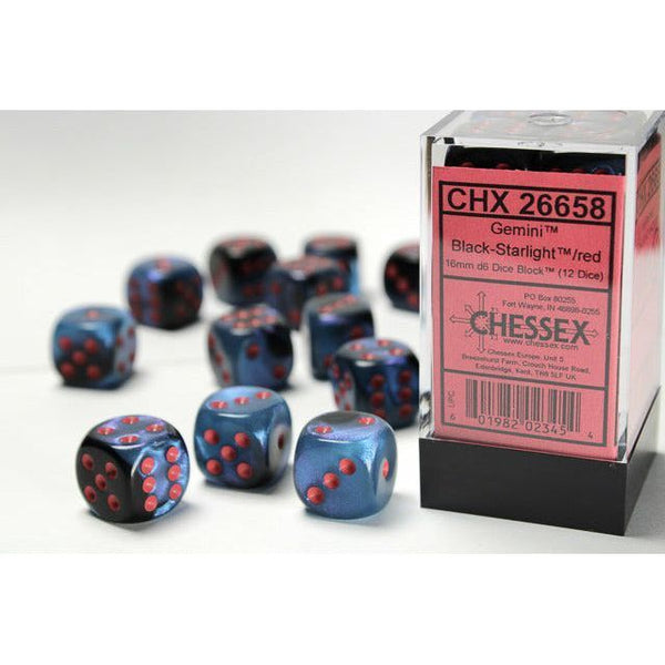 Gemini 16mm D6 Black-Starlight/Red (12) (CHX26658)