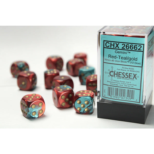 Gemini 16mm D6 Red-Teal/Gold (12) (CHX26662)