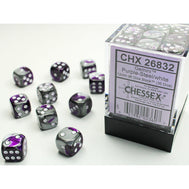 Gemini 12mm D6 Purple-Steel/White (36) (CHX26832)