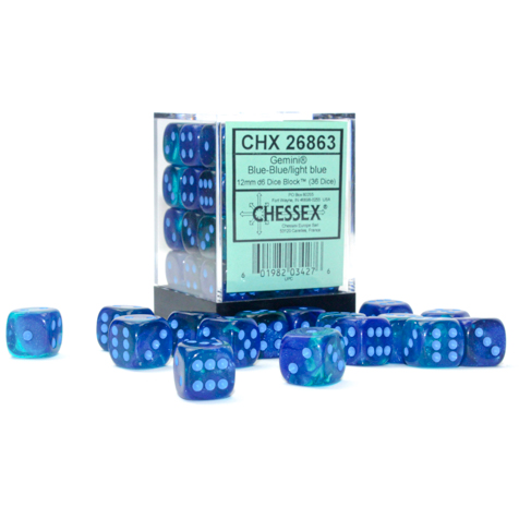 Gemini Luminary 12mm D6 Blue-Blue/Light Blue (36) (CHX26863)