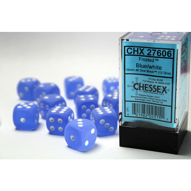 Frosted 16mm D6 Blue/White (12) (CHX27606)