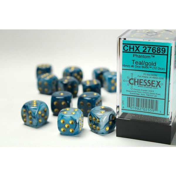 Phantom 16mm D6 Teal/Gold (12) (CHX27689)