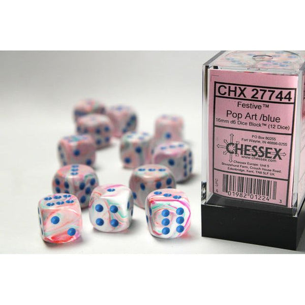 Festive 16mm D6 Pop Art/Blue (12) (CHX27744)