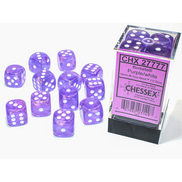 Borealis Luminary 16mm D6 Purple/White (12) (CHX27777)
