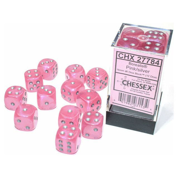 Borealis Luminary 16mm D6 Pink/Silver (12) (CHX27784)