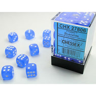 Frosted 12mm D6 Blue/White (36) (CHX27806)
