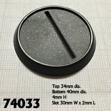 40mm Round Plastic Gaming Base - 10 pack (74033)
