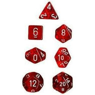 Translucent Red w/White - 7 Die Set - CHX 23074