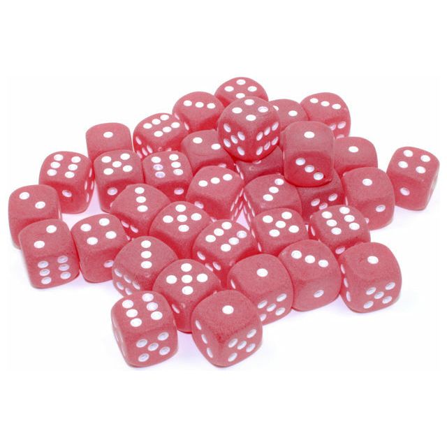 Frosted 12mm D6 Red/White (36) (CHXLE412)