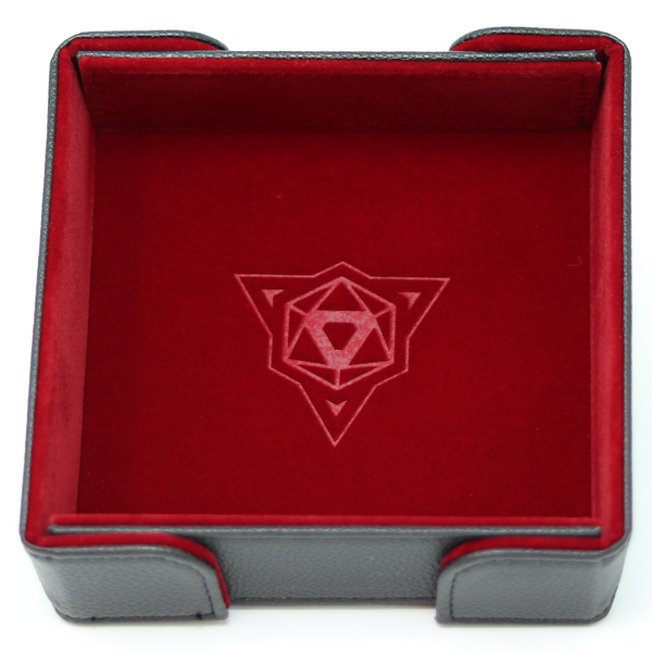 Folding Square Magnetic Dice Tray: Red Velvet