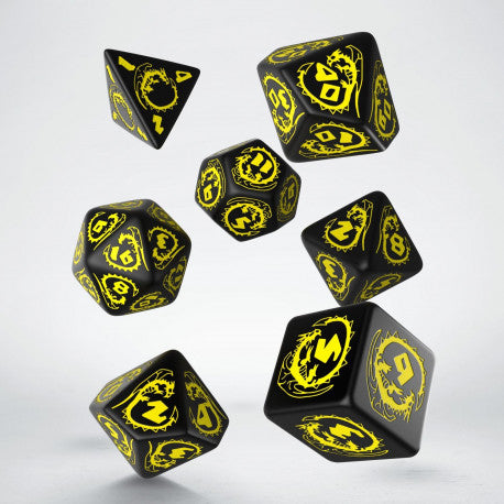 Dragons Black & Yellow Dice Set (7)