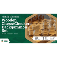 LPG Wooden Chess/Checkers/Backgammon Set (35cm)