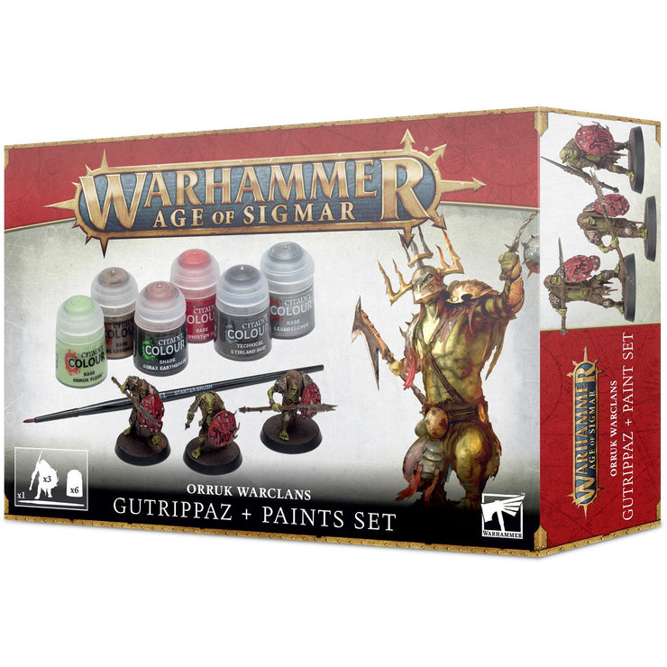 Warhammer: Age of Sigmar - Orruk Warclans Gutrippaz + Paints Set