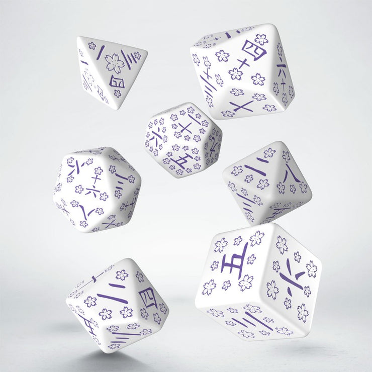 Japanese Blue Star Lotus Dice Set (7)