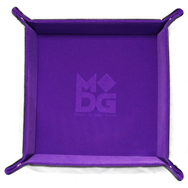 MDG Velvet Folding Dice Tray - Purple (10&quot;x10&quot;)