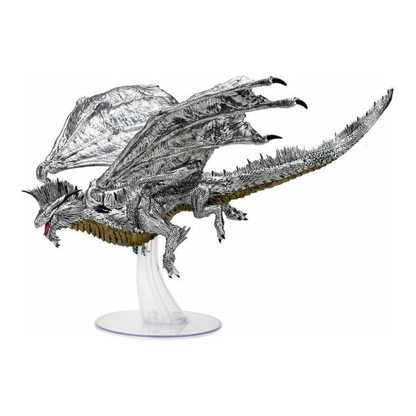 Silver Adult Dragon Premium Figure - D&D Icons of the Realms