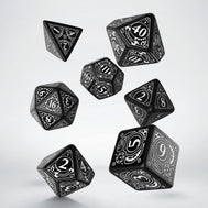 Steampunk Black & White Dice Set (7)