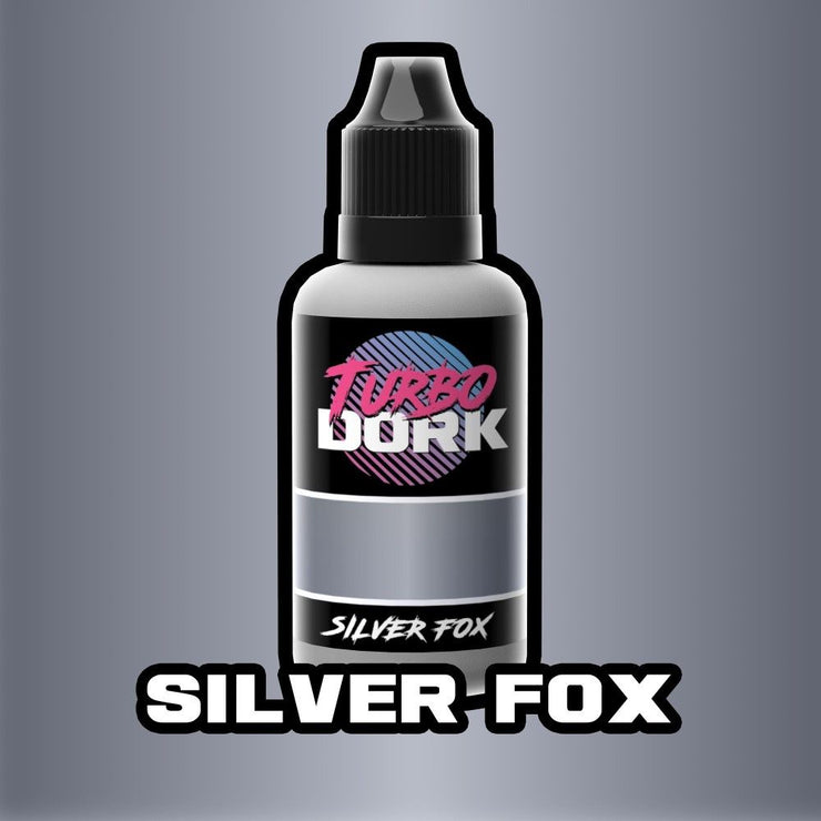 Turbo Dork: Silver Fox Metallic Acrylic Paint - 20ml Bottle